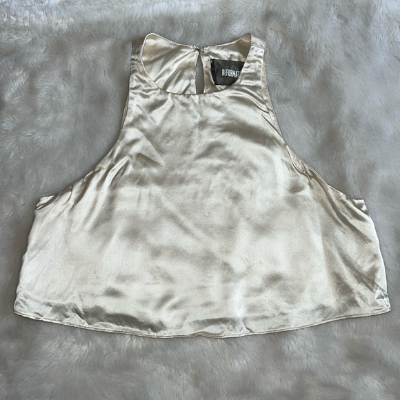 Reformation 100% silk high neck top - Picture 3 of 8